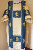 Marian Gothic Silk Vestments Fleur de Lys